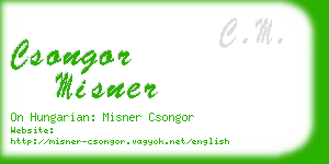 csongor misner business card